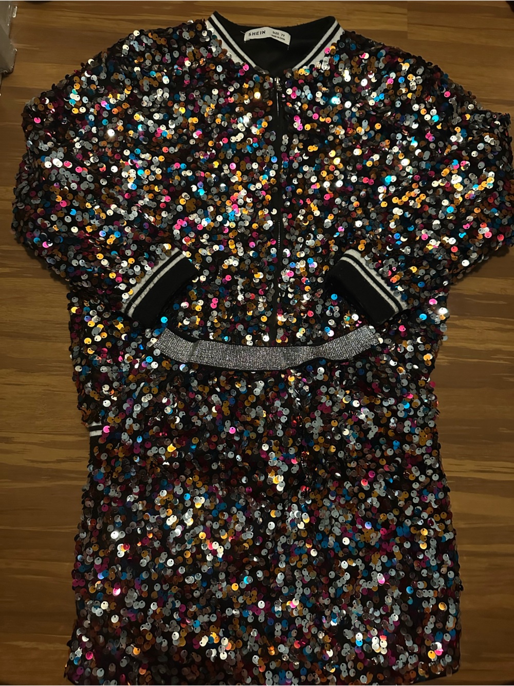 SHEIN Multicolor Sequin Kids matching set